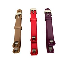 3 Pack Replacement Bands for Fitbit Alta Alta HR‎ Silicone Straps Red Tan Purple